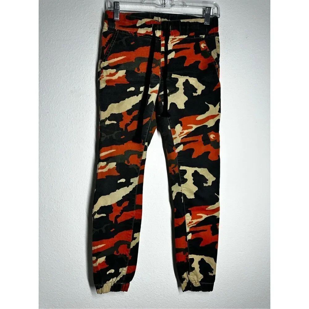 V.I.P. Women's Pull on Camo Solid Mid Rise String Jogger Fit Size S/6